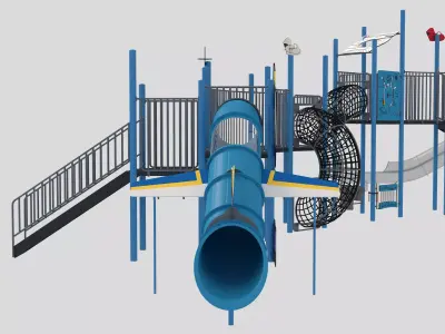 Playground for children 08 3D model