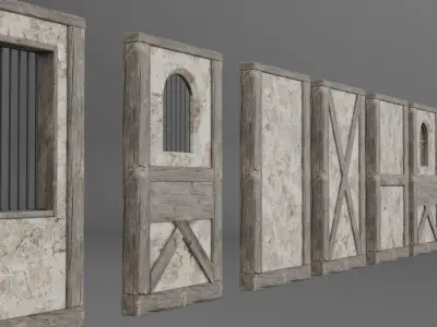 Pirate Medieval Modular Building Kit v1 3D model