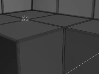 Perfect cube array background Low-poly 3D model