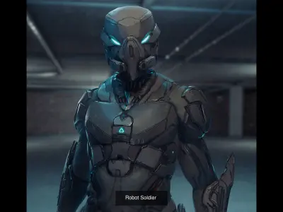 Sci-fi robots collection 3D Model Pack