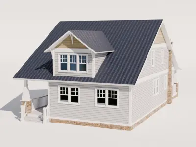 Craftsman Style House Model 2 Low-poly 3D model