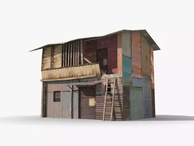 Slum x2 Low-poly 3D model purchase