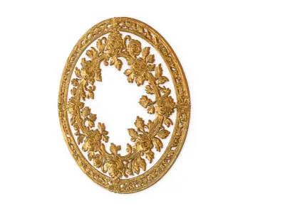 Classic circular carved decor ornament 16 3D print model purchase