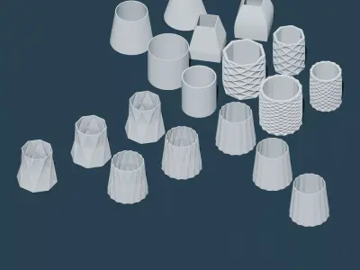 Lampshades for E14 Socket in Spiral Mode - Vase Mode 3D print model