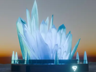 fortress of solitude Low-poly 3D model