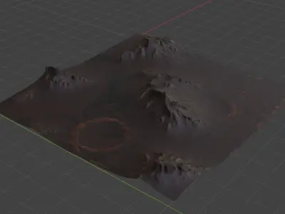 Mars Terrain 3D model