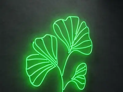 Neon 3D Model 21 - Leaf 3 3D model