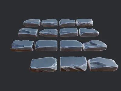 Stylized Stone blocks 3D model