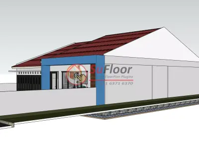 House 15x30m code 626 - Sketchup 3D model 3D model 3D model