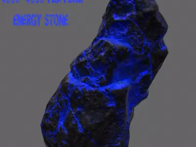 Glowing Rock Low-poly 3D model