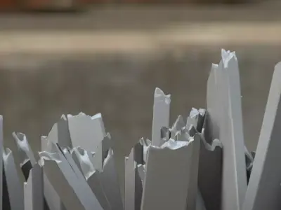 Planks broken uber meshes subd 3D model