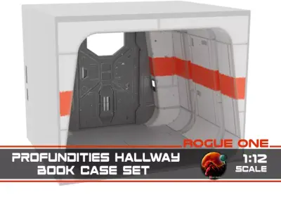 Rogue One - Profundities Hallway - Book Case set 1-12 scale 3D print model