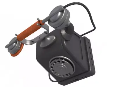 Retro Telephone 3D model