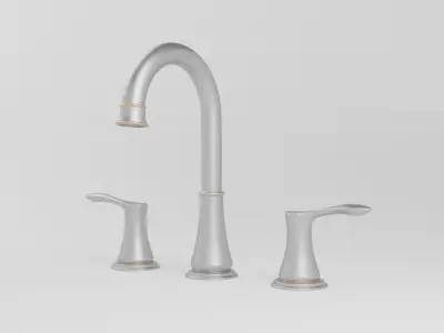 Double handed bathroom faucet 3D model