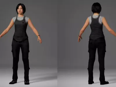 Civilian Realistic Outfit Low-poly 3D model