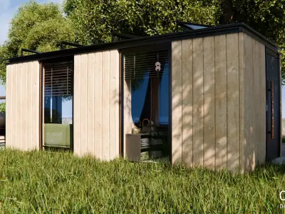 2026 Modern Modular House 15 for Blender Eevee and Cycles Free 3D model