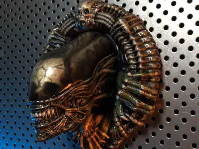 Alien Xenomorph big chap Wall Art Hanger for 3D Print 3D print model