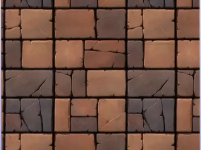 Stylized Stone Floor Seamless Texture Texture 3