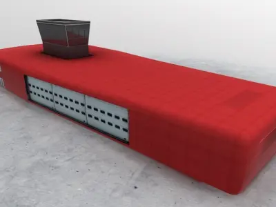 LFMN Fire Station Low-poly 3D model