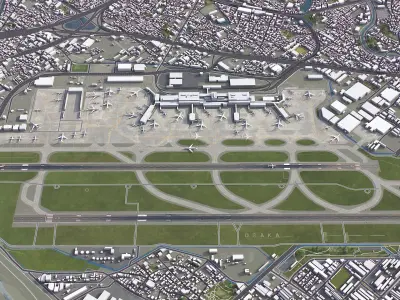 Osaka Airport Low-poly 3D model