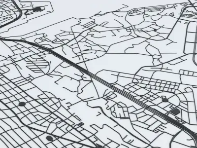 Mumbai Area Road Network and Streets 3D model