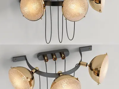 PHAROS wall sconce with three glass globes 3D model