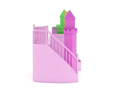Castle Bed Kid Room 3D model