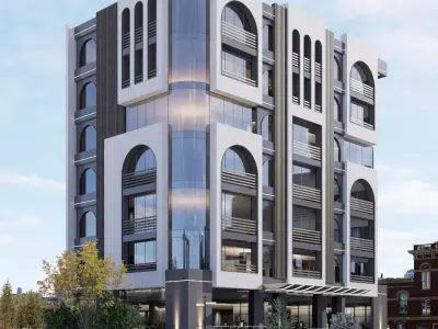 hotel building Low-poly 3D model