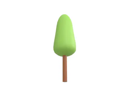 Cartoon Tree v4 001 Low-poly 3D model
