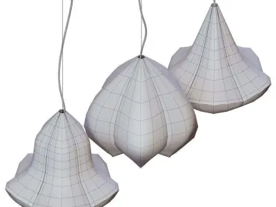 Laszlo Tompa Flower pendant light 3D model