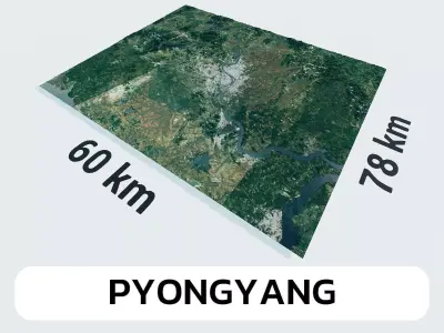 Pyongyang North Korea City Landscape 3D Model 3D model