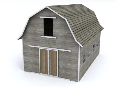 Simple Barn Low-poly 3D model
