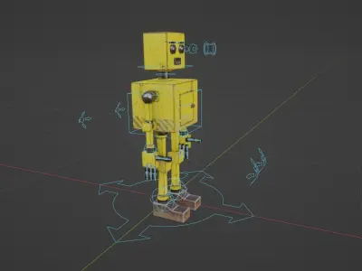 Robot Low-poly 3D model