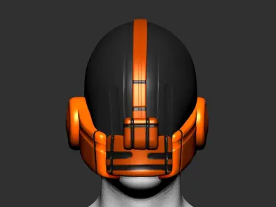 helmet high poly sculpt 3d printable  3D model 107