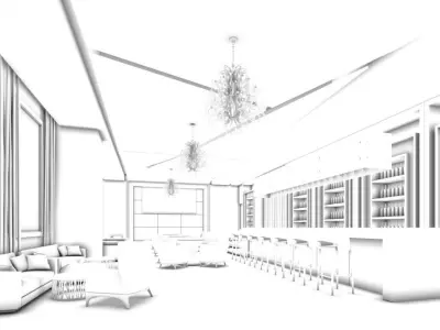 Business Restaurant - Coffee - Banquet  106 3D model