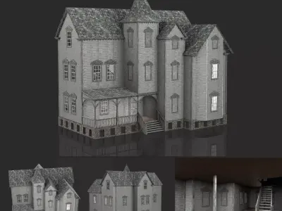 Old Abandoned House 6 3D model