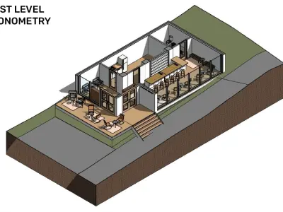 Fast-food - Revit 3D model
