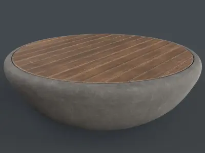 Modern Outdoor Bench 98 PBR Game Ready Low-poly 3D model