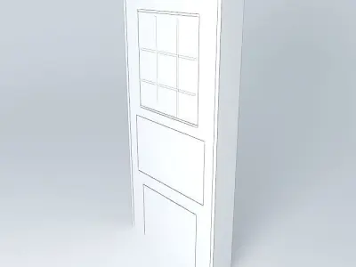 tvwall555 wooden door Free 3D model