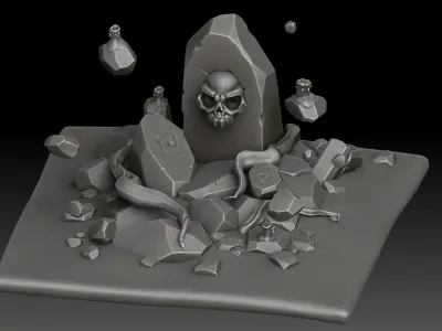 Stylized Totem 3D model