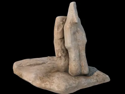 Stone totems kit with PBR workflow for V-Ray  3D model