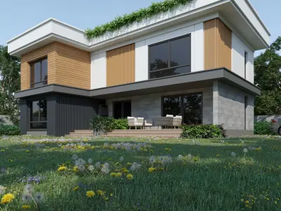 Villa R Exterior Scene 2023 3D model