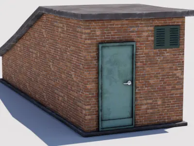 Rooftop Stairs 09 Low-poly 3D model