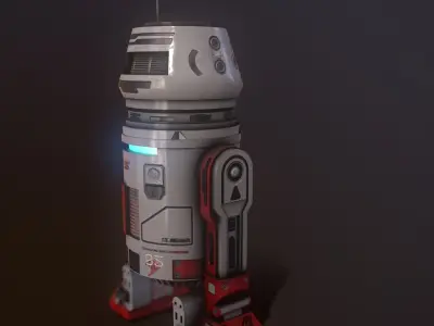 Droid v2  Low-poly 3D model