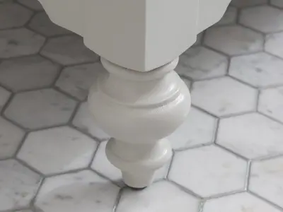 Dow Free Standing Double Bathroom Vanity 3D model