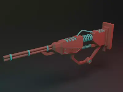 sci fi gun 3D model