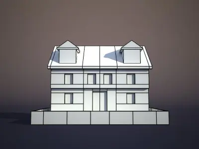 Apartment House 27 Low-poly 3D model