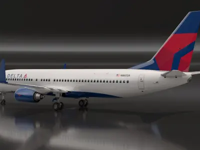  Delta Air Lines Boeing 737-800 with Interior 