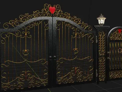 Gate Blender FBX Obj 3D model