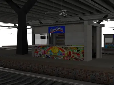 Railway Station 3D model
